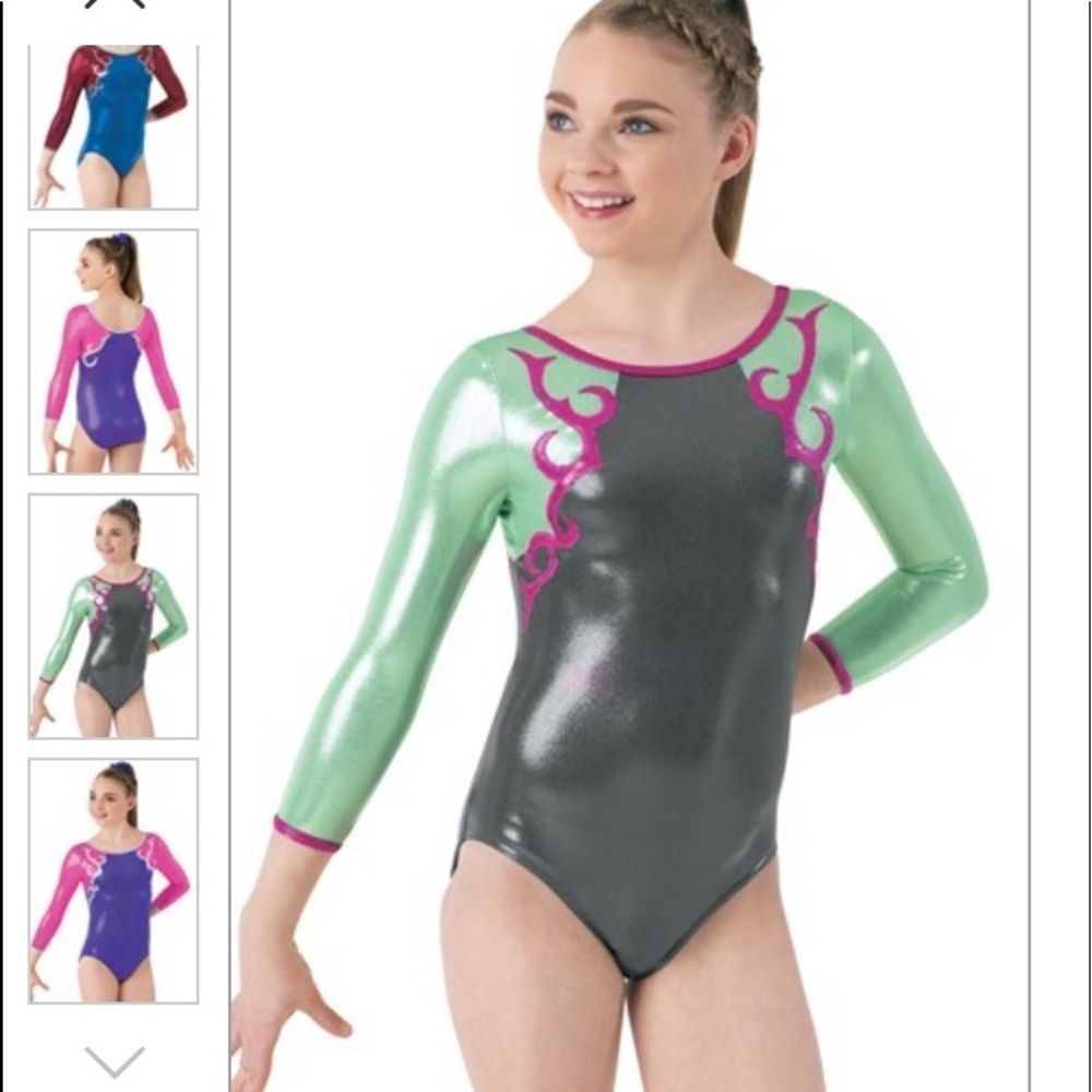 Balera mid-sleeve swirl leotard costume